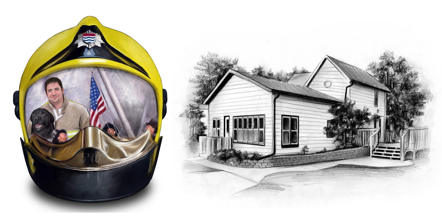 6. A drawing with a large object (House, Car, anything)